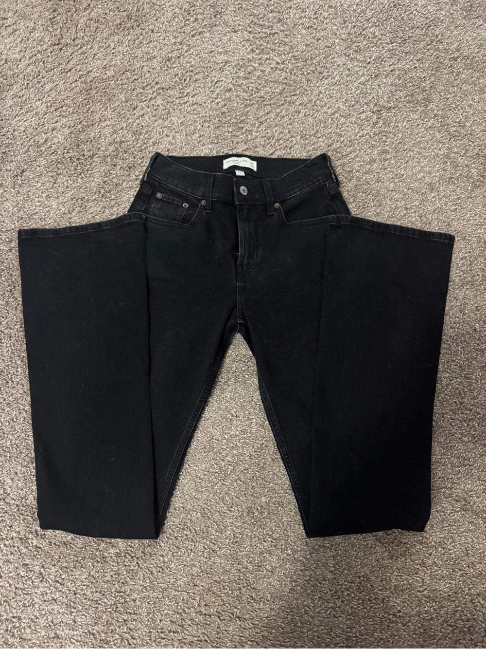Abercrombie & Fitch Black Boot-Cut Jeans